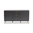 thumbnail image 4 of Baxton Studio Kelson Modern and Contemporary Dark Grey and Gold Finished Wood 2-Door Sideboard Buffet, 4 of 7