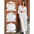 thumbnail image 4 of NELEUS Womens 27" Wide Leg Pants Athletic Yoga Leggings Casual Sweatpants Stretch Dress with Pockets,White,US Size L, 4 of 11