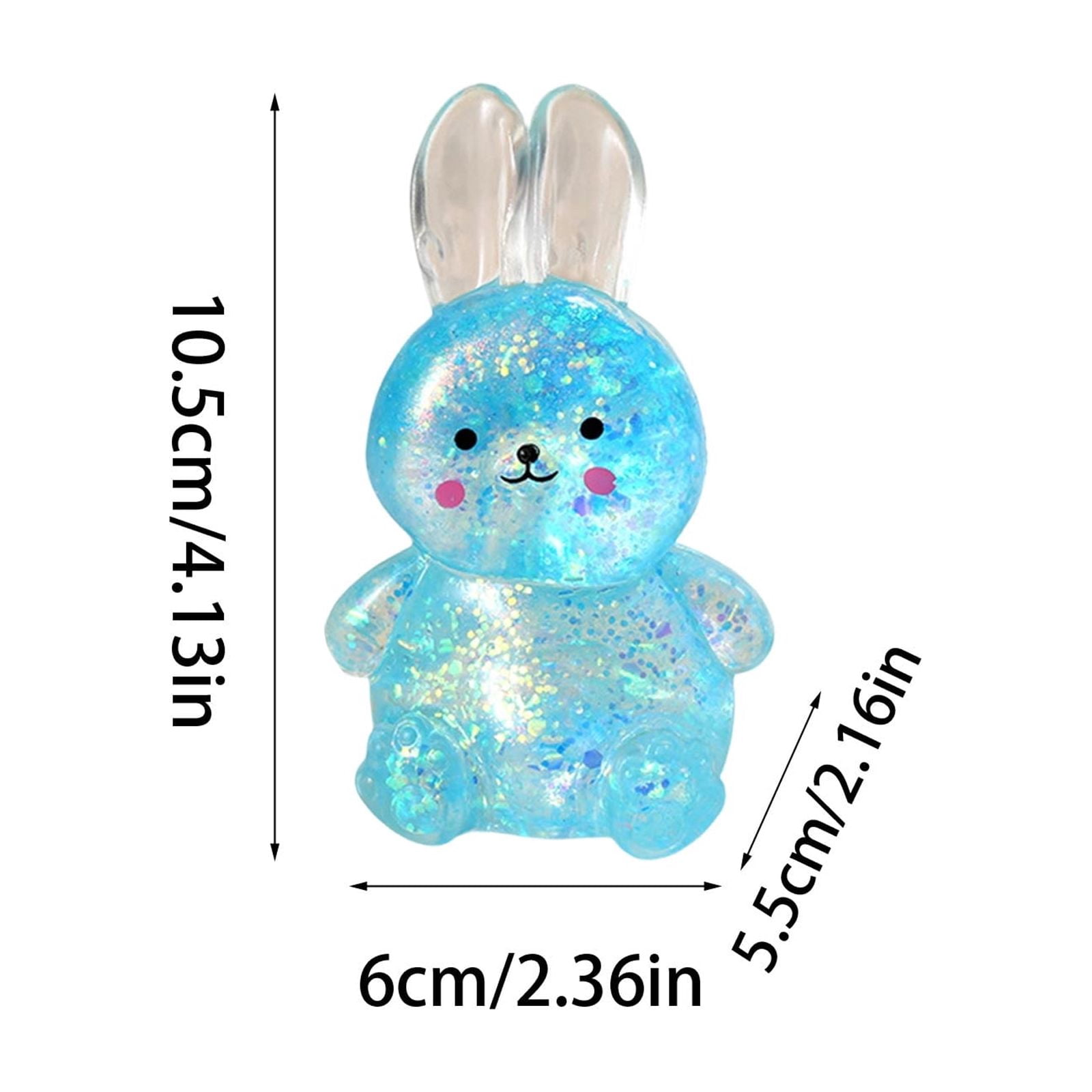 Big-Eared Bunny Squishy Stress Ball – Maltose Filled Slow Rising Squeeze for Hand Tension, Cute Desk Decor & Party Favors (Pink)