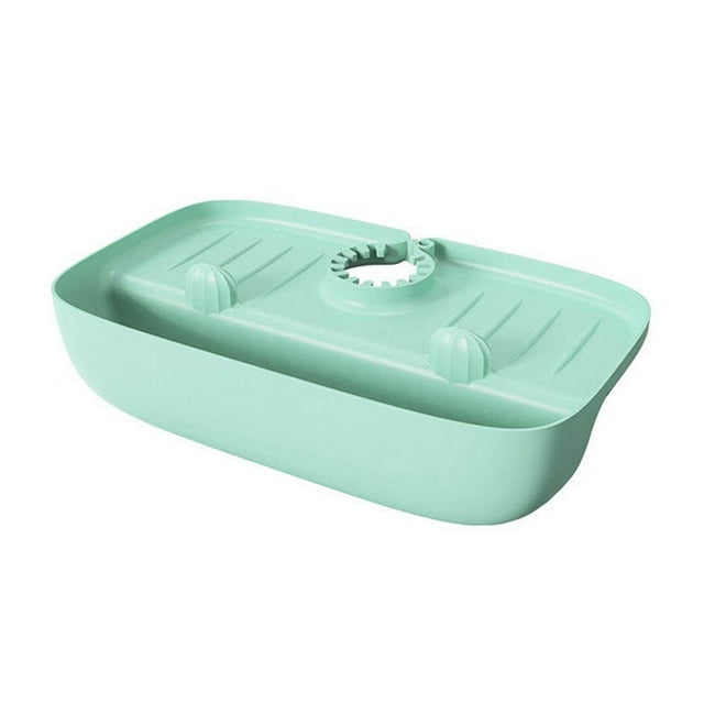 Bandeja colectora de mango de grifo, protectores de fregadero, estante de drenaje de esponja, organizador de fregadero, grifo de cocina, alfombrilla Azul Sunnimix Bandeja de grifo de silicona