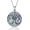 A-Abalone Triple Moon Necklace, variant on Triple Moon Goddess Necklace Sterling Silver Pentagram Pentacle Opal Pendant necklace Pagan Wiccan Magic Amulet Tree of Life Jewelry for Women Men 18"