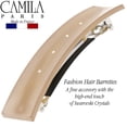 thumbnail image 3 of Camila Paris CP3190 French Hair Barrette Clip for Girls, Red, Rubberized Automatic Clasp Strong Hold Grip Hair Clips for Women, No Slip and Durable Styling Girls Hair Accessories, Made in France, 3 of 12