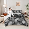 thumbnail image 4 of Castle Fairy Gothic Skull Queen Comforter Set,Abstract Camouflage Bedding Comforter Set, 4 of 8