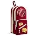 thumbnail image 2 of Large Capacity Pencil Case,Mini Backpack Pencil Case,Art Marker Storage Canvas Pocket Small Gadget Bag Organizer(RED-BURGER), 2 of 9