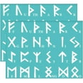thumbnail image 2 of 2Pcs 11x8.6 Inch Ancient Alphabet Self-Adhesive Silk Screen Printing Stencil Elder Futhark Runes Silk Screen Stencil, 2 of 9