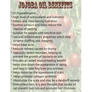 Jojoba Oil Clear Organic Carrier Cold Pressed Refined 100% Pure 8 Oz