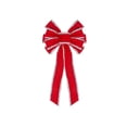 thumbnail image 1 of Velvet Ribbon Christmas Red Swallowtail Bow Decoration Wires Trims Flocking Bow, 1 of 6