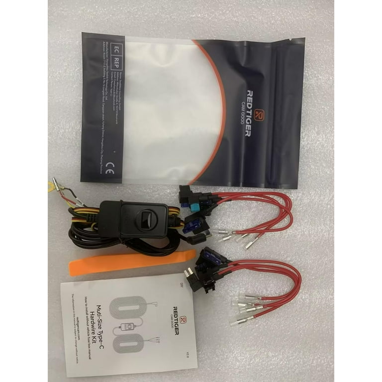 Kit Cablaggio Dashcam REDTIGER - Alimentazione USB-C Con 4 Adattatori Fusibili E Monitoraggio Parcheggio 24H - Foto 8