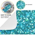 thumbnail image 2 of GZHJMY Cyan Glitter Texture Dish Drying Mat for Kitchen Counter,Super Quick Absorbent Composite Sponge Dish Drying Pad,Heat Resistant Non-Slip Rack Tableware Mat (18x24Inch)for Dishes Coffee Machine, 2 of 7
