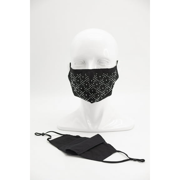 Jessica McClintock Rhinestone 2PC Face Mask Set with Adjustable Straps