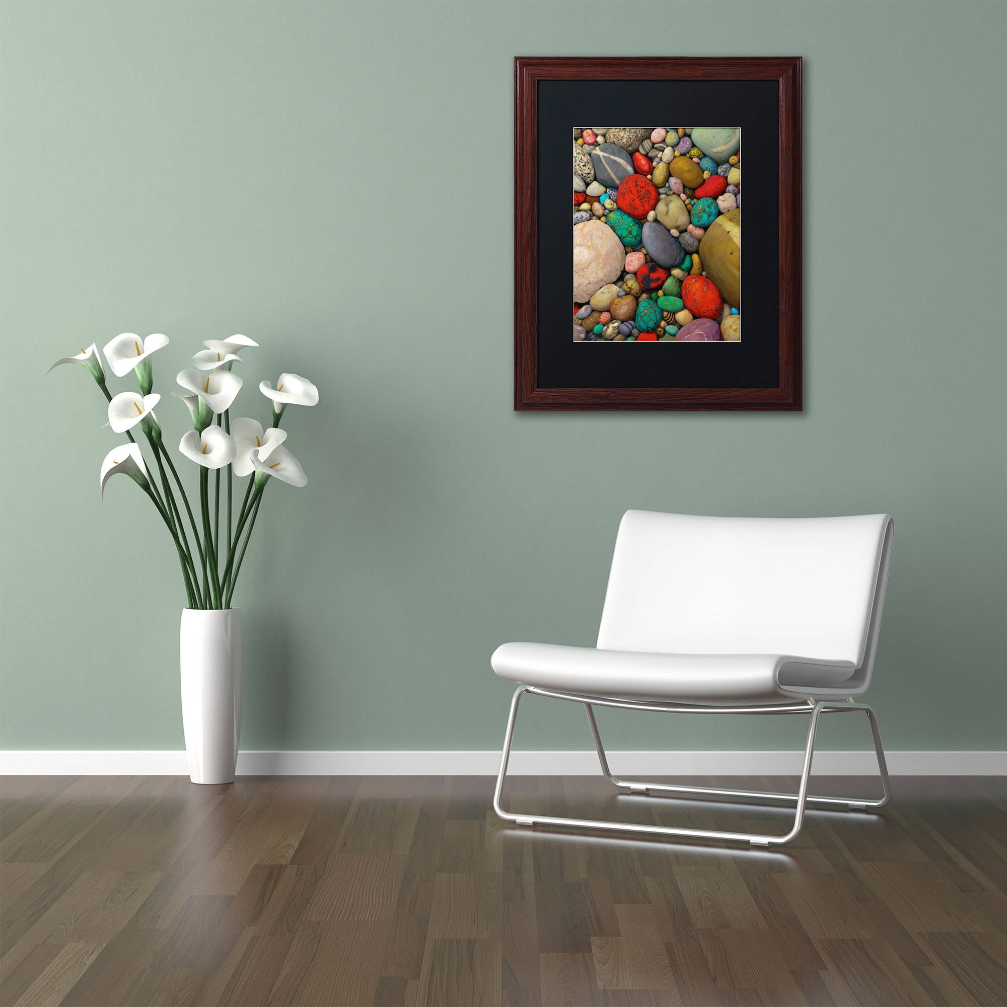 "Shallows of Treasure Creek" Canvas Art by Stephen Stavast, Black Matte, Wood Frame