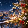 thumbnail image 6 of AURIGATE Lighted Christmas Ball Ornament with Flat Acrylic Insert Transparent Sphere for Xmas Tree Home Holiday Hanging Decoration Party Gift, 6 of 6