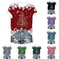thumbnail image 6 of Duqingm Merry Christmas Shirt Womens Christmas Light Shirt: Merry Christmas Tee Shirts Xmas T-Shirt Christmas Bright Short Sleeves Top Grey,XL, 6 of 7