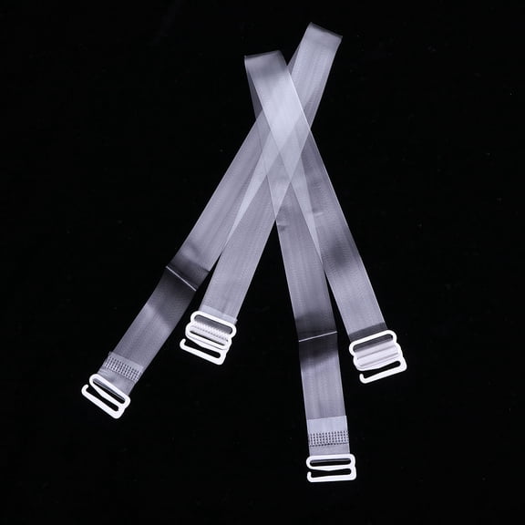 Supvox Clear Elastic Strap Invisible Shoulder Strap for Women Adjustable Silicone Bra Strap 2Set