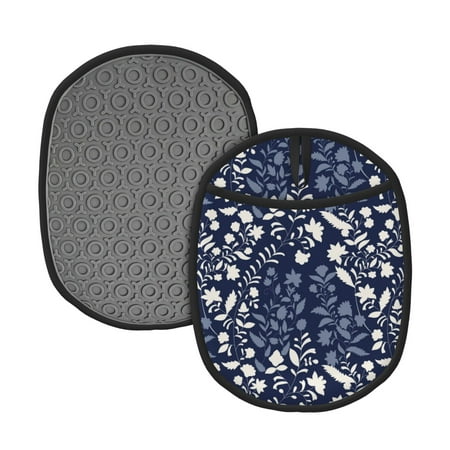

Tebeau Plant Print Silicone Pot Holders Multi-Purpose Hot Pads for Kitchen Trivets Potholders Oven Mitts for Baking Cooking Hot Dishes Pans Heat Resistant