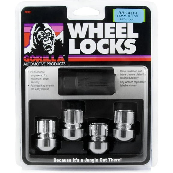 Gorilla Automotive 38641N Chrome Honda/Acura Ball Seat Wheel Locks (14mm x 1.50 Thread Size)
