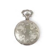 Steampunk Large Antique Silver Pocket Watch Jewelry Pendant