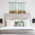 thumbnail image 3 of Easter Kitchen Curtains Window Panels, Wooden Bunny Colorful Eggs Spring Floral Farmhouse Insulated Window Treatment Curtain, Grommet Curtains for Bedroom/Living Room/Bathroom, 2 Piece 42"Wx45"L, 3 of 8