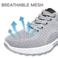 thumbnail image 3 of BERANMEY Women's Comfort Sneakers Lightweight Breathable Mesh Walking Shoes with Air Cushion for Casual Wear, 3 of 8