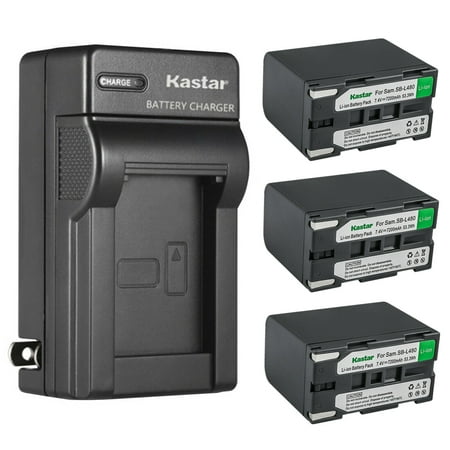 Image of Kastar 3-Pack SB-L480 Battery and AC Wall Charger Replacement for Samsung SC-L650 SC-L700 SC-L710 SC-L750 SC-L770 SC-L810 SC-L860 SC-L870 SC-L901 SC-L903 SC-L906 SC-L907 SC-W61 Camera