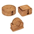 thumbnail image 1 of 6pcs/set Cotton Coasters Non-slip And Addition To Home Heat Insulation Braided Coasters Style 3 Diameter 13cm, 1 of 5