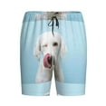 thumbnail image 4 of Naloa Puppy Licks Nose Men's Short Pajama Pants, Lounge Comfort Shorts with Elasticized Waistband and Side Pockets - Medium, 4 of 9