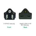 thumbnail image 2 of BloomGrow 240V to 120V Adapter, 15A 240V 6-15P Male to 5-15P Male Electrical Plug, 2 Pieces Pack, 2 of 6