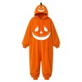 thumbnail image 4 of LILIYA Halloween Hooded Onesie, Warm Adult Jumpsuit, Plush Long Sleeve Loungewear for Couples, Comfy Bodysuit with Front Pockets, Soft One-Piece Pajamas, 4 of 8