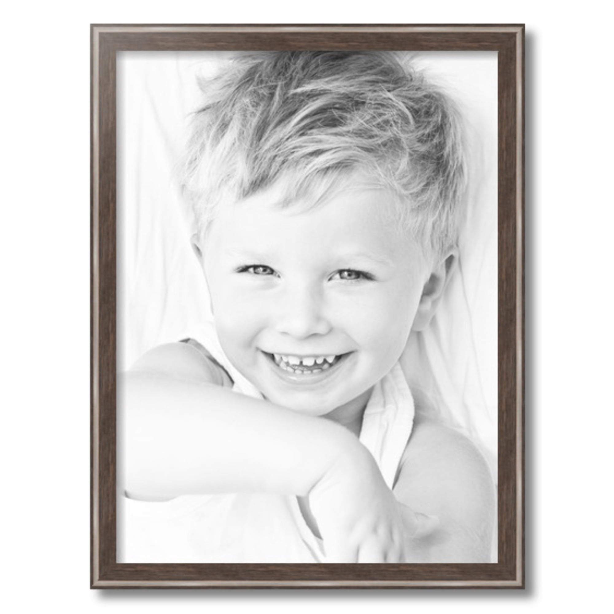 ArtToFrames 18" x 24" Contrast Grey Picture Frame, 18x24 inch Gray Wood Poster Frame (WOM-4930), 2 Pack
