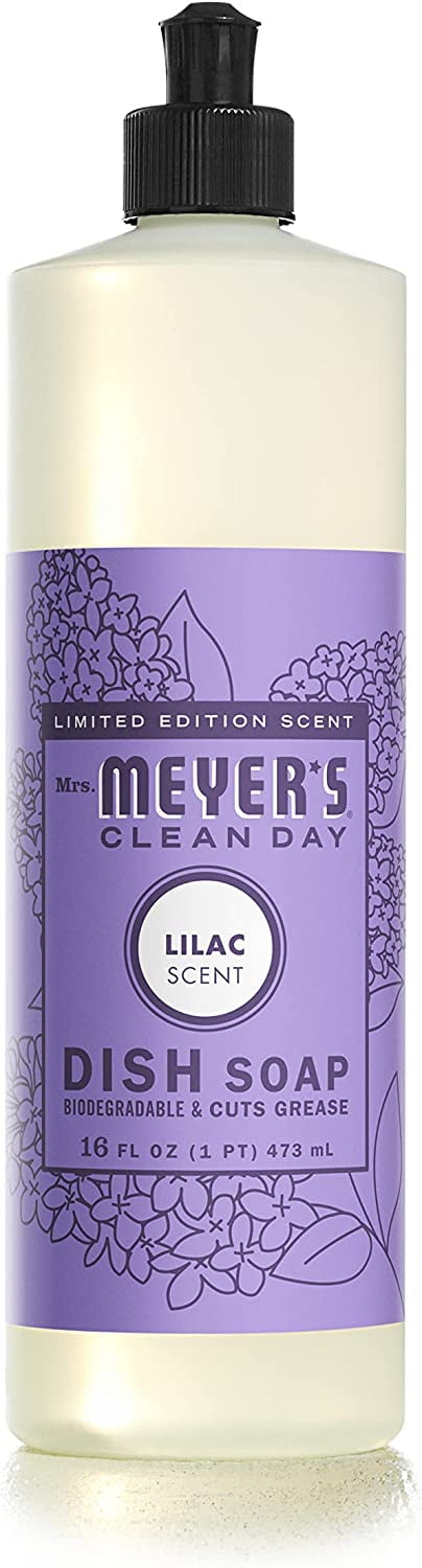 Mrs. Meyer's Spring Dish Soap 3 Scent Variety, 1 Lilac, 1 Mint, 1 Peony, 1 CT