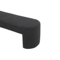 thumbnail image 3 of American Home Classics Makayla 18" Modern Boucle Fabric & Wood Bench in Black, 3 of 3