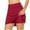 Red, variant on Uaswgudfs Women's High-Waisted A-Line Casual Shorts - 8-10" Inseam Stretchy Summer Shorts for Daily Wear & Lightweight Breezy Comfort Khaki L