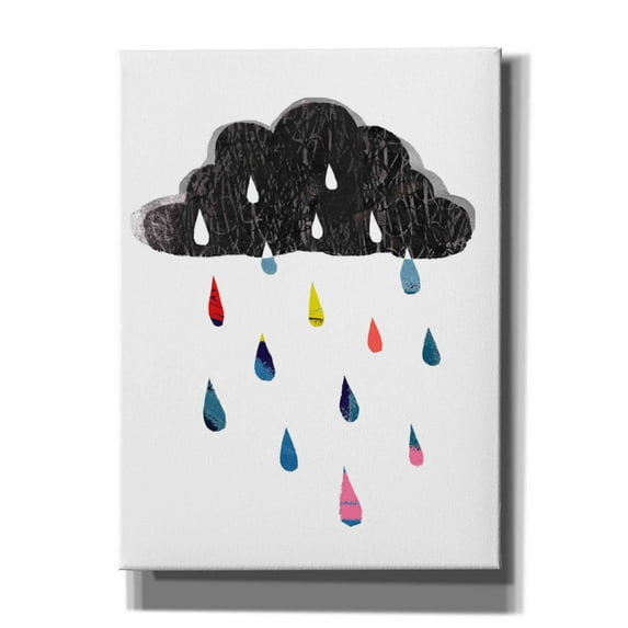 Epic Graffiti 'Rainy Day Rainbow I' by Victoria Borges, Canvas Wall Art, 40"x54"