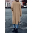 thumbnail image 4 of Open Front Long Cardigan Sweaters for Women Ribbed Knit Oversized Fall Casual Coat with Pockets, 4 of 6