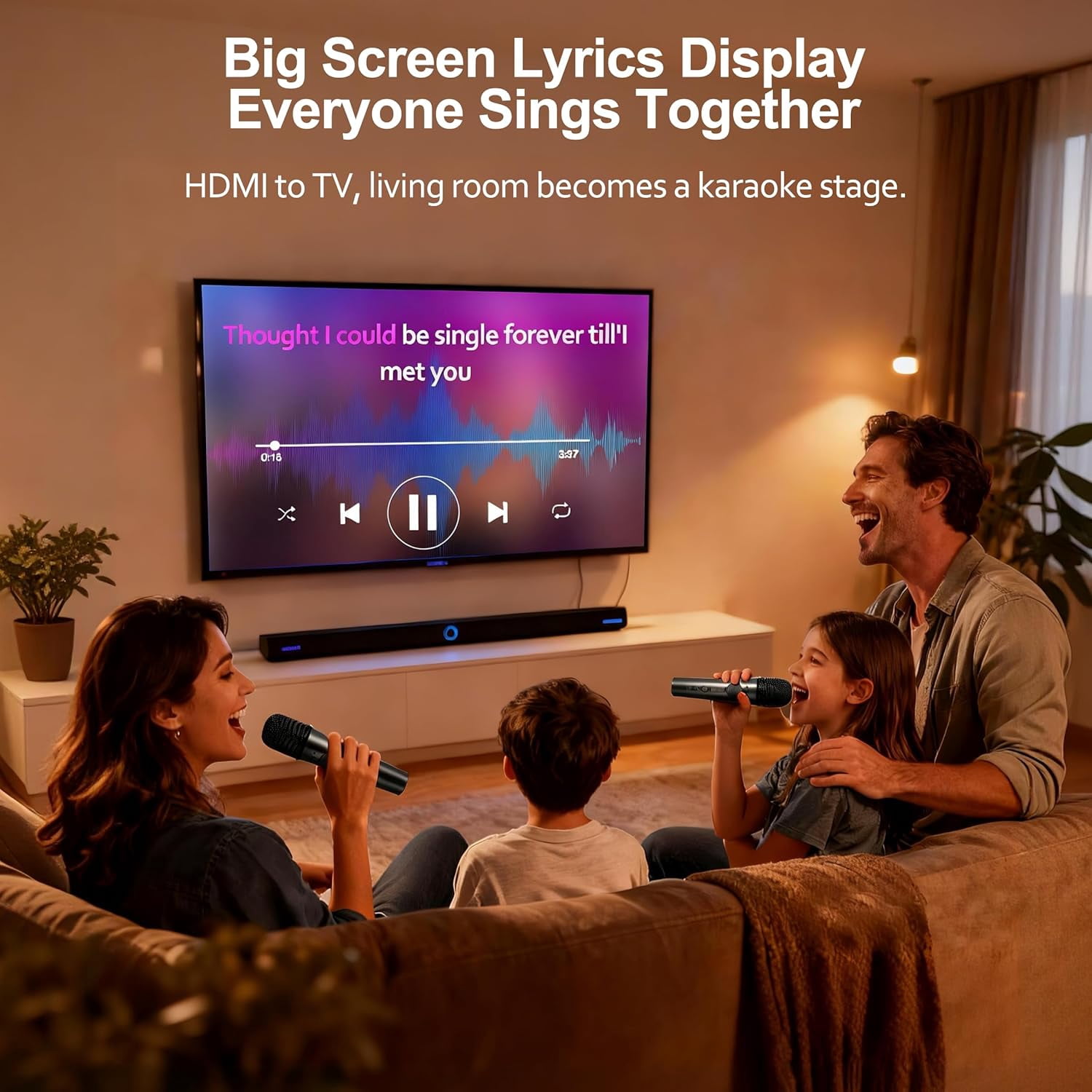 OTIC AI Portable Karaoke Machine, Charging Wireless Microphones,Connects to TV for Home Party Birthday Outdoor Camping,Professional-Grade Singing Fun in Any Scenario,Karaoke Machine for Adults