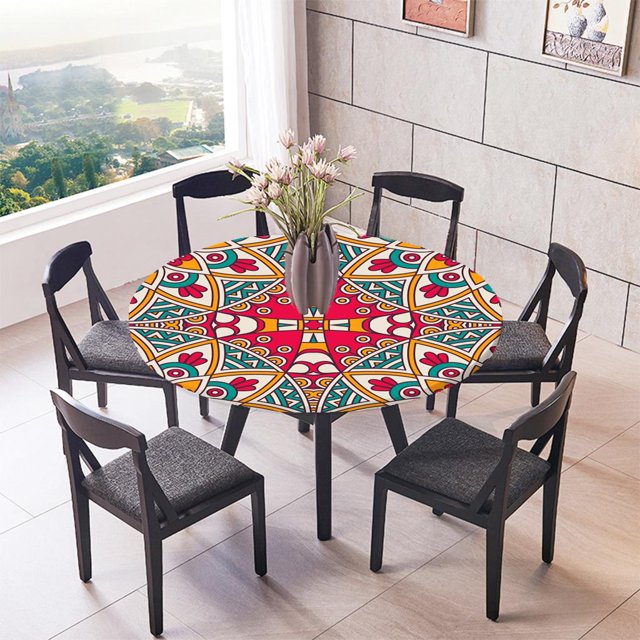 Decoración De De Manteles De cubierta De Cabida Apoyada Impermeable Elástica , adaptaciónción A 47 Pulgadas O 59 Pulgadas Mesas R Bohemia 1.2m Macarena Cubierta de mesa con bordes elásticos