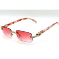 thumbnail image 5 of RedLens Sunglasses Woody Arms Hip Hop Model Rimless UV 400, 5 of 6