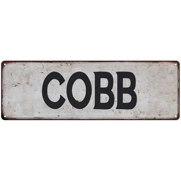 COBB Vintage Look Rustic Chic Metal Sign 8x24 108240036082