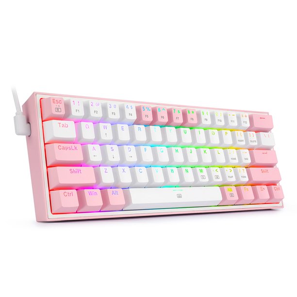 Buen K617 RGB USB Mini teclado mecánico para jugar interruptor rojo 61 teclas cable desmontable, portátil para viajes