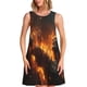 thumbnail image 1 of Balery Cool Fire Man Vestidos de verano para mujer con estampado: vestido holgado sin mangas, vestido playero informal y cómodo para días calurosos., 1 of 7