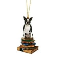 thumbnail image 2 of Christmas Dog Ornament Dog Ornament Christmas Dog Dog Memorial Ornament Best Gift for Dog Lover on The Book Wood Ornament Dog/ Christmas Tree Dog Pendant F, 2 of 6