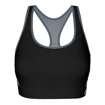 Champion Women's The Great Divide Sports Bra, Black/Medium Grey - L