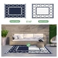 thumbnail image 2 of DEORAB 6'X9' Led Outdoor Rug In Night Reversible Plastic Waterproof Outside Rugs,Blue & White, 2 of 5