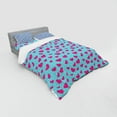 thumbnail image 3 of Ambesonne Retro Bedding Set 3 Pcs, Pink Heart on Polka Dots, Twin, Hot Pink and Turquoise, 3 of 3