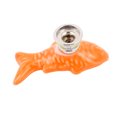 thumbnail image 3 of Tiradores de cerámica de diseño de pez para armario de muebles Unique Bargains, color naranja, 2 piezas, 3 of 4