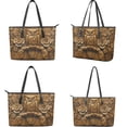 thumbnail image 3 of TSOVTHRID Owl Flroal Brown Print Tote Bag for Women 2 PCS Purse and Wallet Set Top Handle Satchel Purse Large Capacity Leather Women Shoulder Handbag for Shopping, 3 of 7