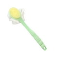 thumbnail image 2 of Double Side Long Handle Back Shower Brush with Hanging Hole Anti Slip Cleaning Back Scrubber Ergonomic for Men and Women/ Feet/ Body /Bath /Back Green, 2 of 8