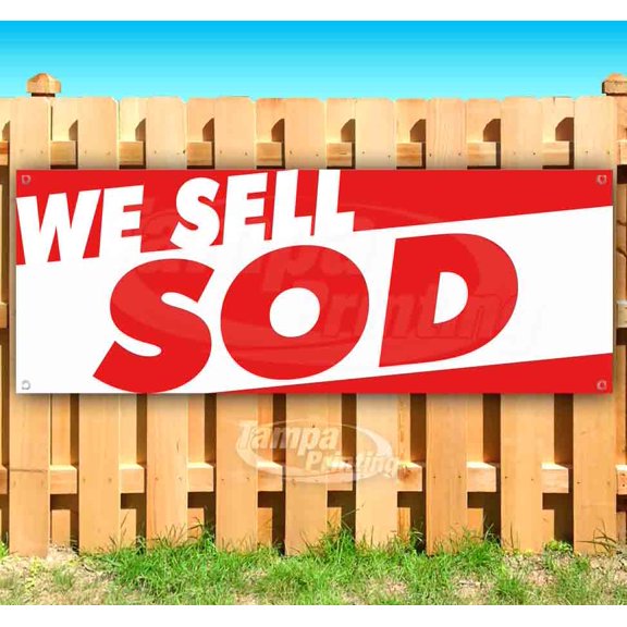 We Sell Sod 13 oz Vinyl Banner With Metal Grommets
