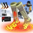 thumbnail image 2 of Heated Socks 5000mAh Battery Rechargeable Heating Socks With 4 Heating Levels Electric Heated Sock With APP Control For Men Women Foot Warmer For Riding Camp, 2 of 9