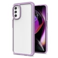 thumbnail image 4 of For Apple iPhone 14 Pro Max (6.7") Transparent Hybrid Shockproof Protection Soft TPU Frame and Hard PC Back Slim Fit Phone Case Cover by Xpression - Clear / Purple, 4 of 8